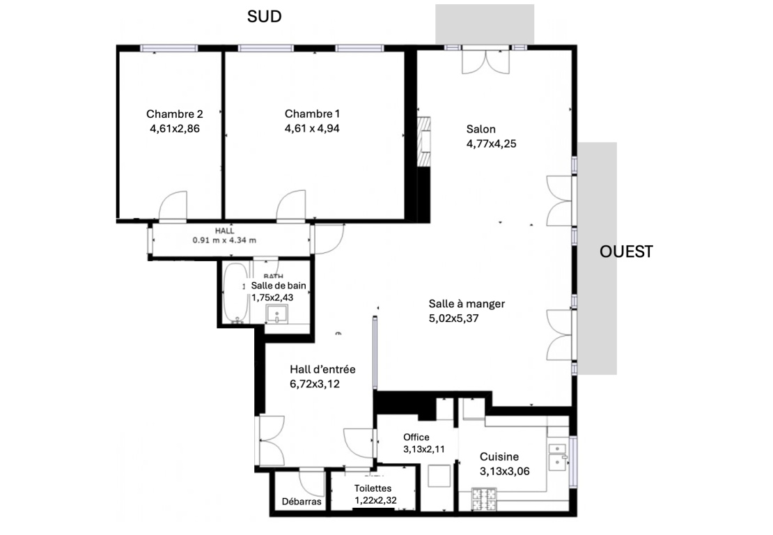 appartement 3 Pièces en vente sur PARIS (75016) - Plus de details